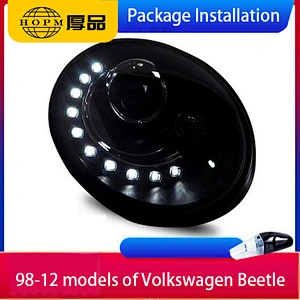 Headlight assembly lens LED tear-eye conversion xenon light tuning light for 98-05/09-12 models  Volksawagen Beetle