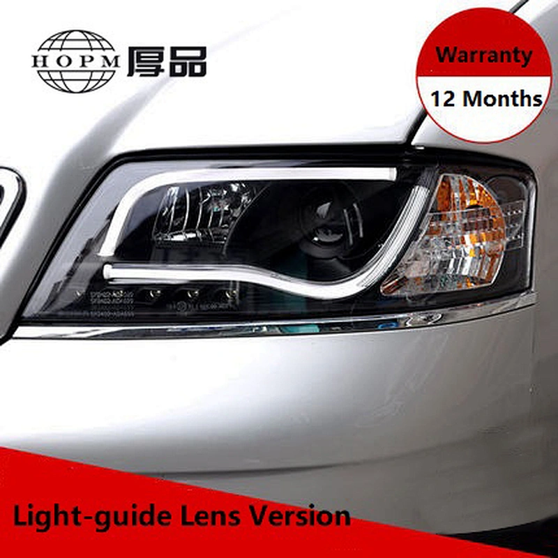 Tuning Light Xenon Headlamp LED Light-guide Tear-eyes Lens Modified Headlight Assembly For Old A6 1999-2004