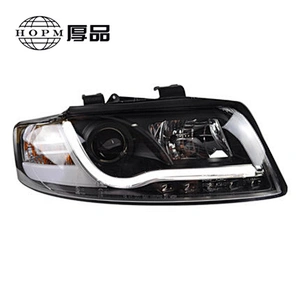 Headlight Tuning Light Lens LED Tear-eye Modified Xenon Headlight Assembly For A4 B6 2001-2004