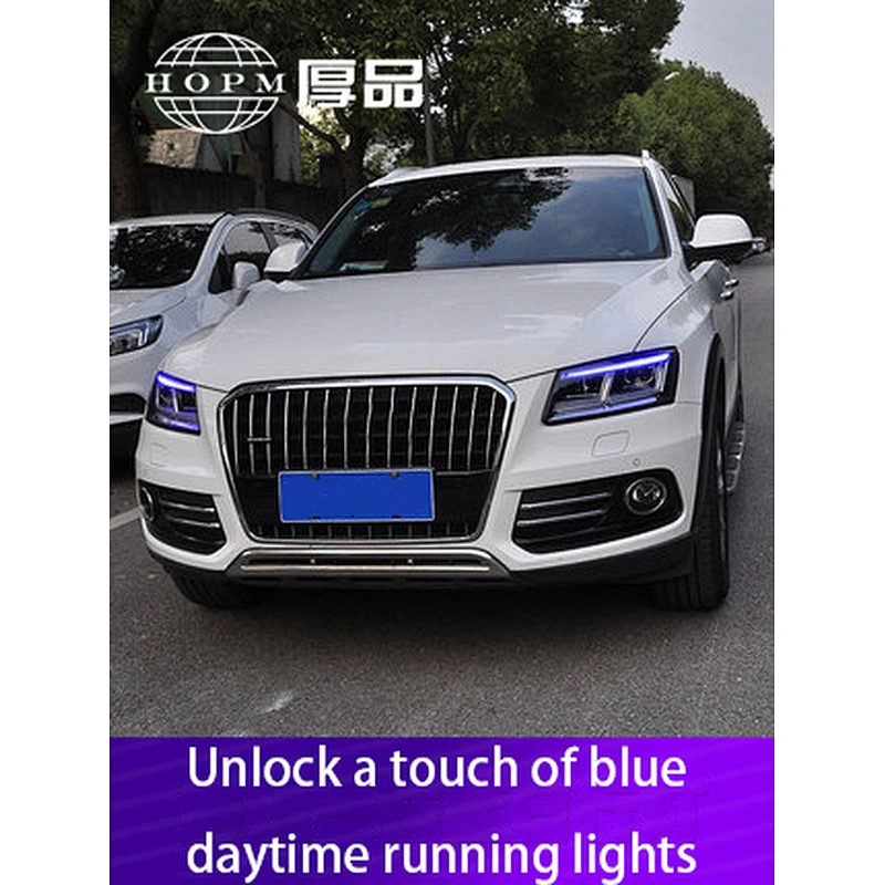 Headlight assembly retrofit LED daytime running light lens matrix high headlight tuning light for 09-18 models Audi Q5