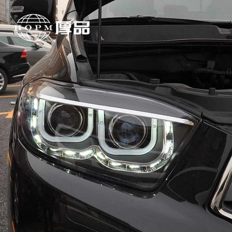 Headlights Xenon dual lens U-shaped angel eyes retrofit headlight assembly tuning light for 09-11 models Toyota Highlander