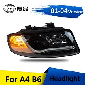 Headlight Tuning Light Lens LED Tear-eye Modified Xenon Headlight Assembly For A4 B6 2001-2004