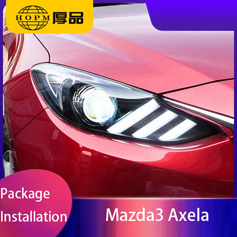 Headlight assembly modified LED daytime running lights xenon lights tuning light For 14-17 models Mazda3 Axela