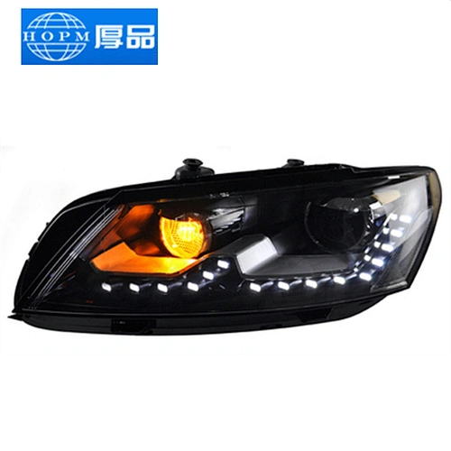 Q5 Double light lens tuning lights 15pcs LED Tears Smart Daytime Running Light For Car Auto Passat 2011-2015