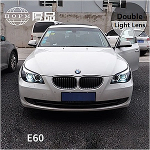 New Double light lens tuning lights Xenon Headlight For Car Auto New 5 Series E60 Headlights 520 523 525 530