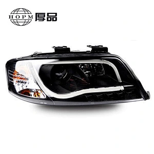 Tuning Light Xenon Headlamp LED Light-guide Tear-eyes Lens Modified Headlight Assembly For Old A6 1999-2004