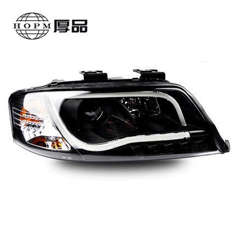 Tuning Light Xenon Headlamp LED Light-guide Tear-eyes Lens Modified Headlight Assembly For Old A6 1999-2004