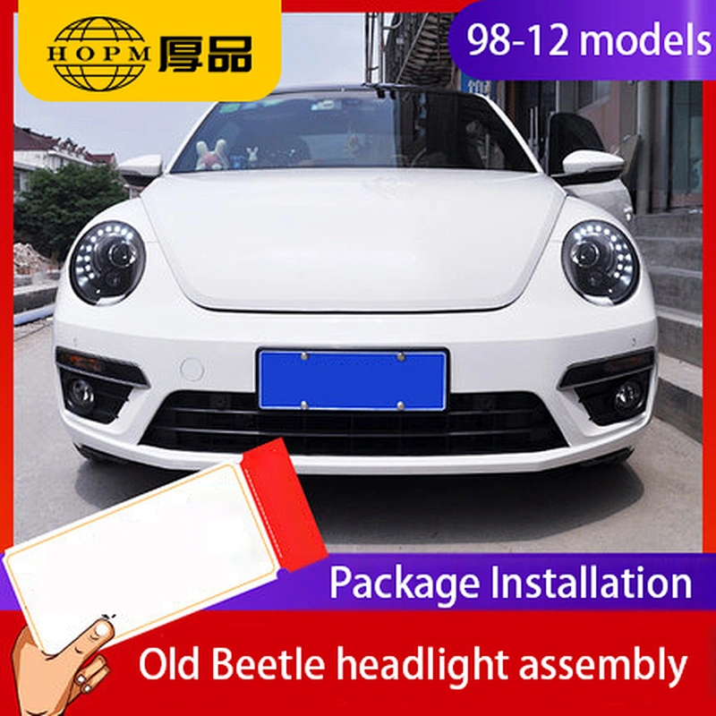 Headlight assembly lens LED tear-eye conversion xenon light tuning light for 98-05/09-12 models  Volksawagen Beetle