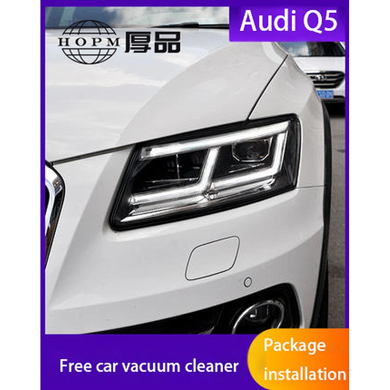 Headlight assembly retrofit LED daytime running light lens matrix high headlight tuning light for 09-18 models Audi Q5
