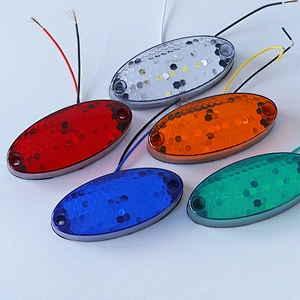 Clearance Light Spots Style Oval Shape Side Light Marker Lamp 116mm*51mm For Truck