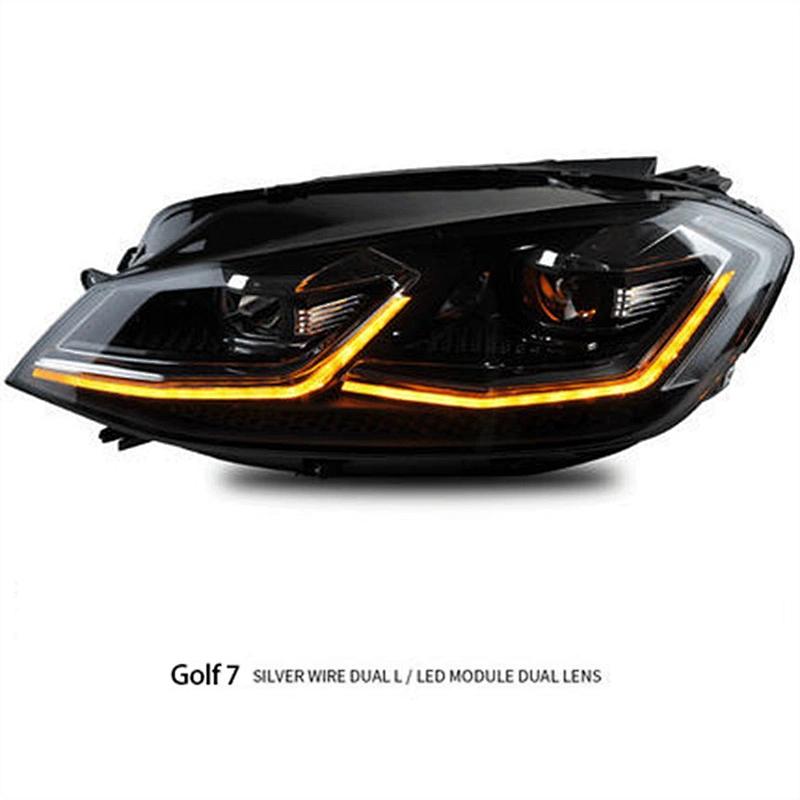Double light lens tuning light Xenon Headlight For Car Auto Golf 7/7.5 Headlights