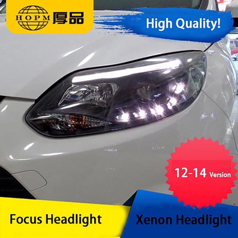 Tuning Light Headlight ST Edition Lens Modified LED Tear-eye Xenon Headlight Assembly For 2012-2014