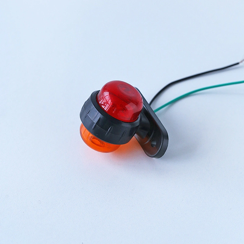 12-24V Common Warning Light Red Yellow Clearance Light Two-tone Side Light Marker Lamp 61mm*46mm For Trucks