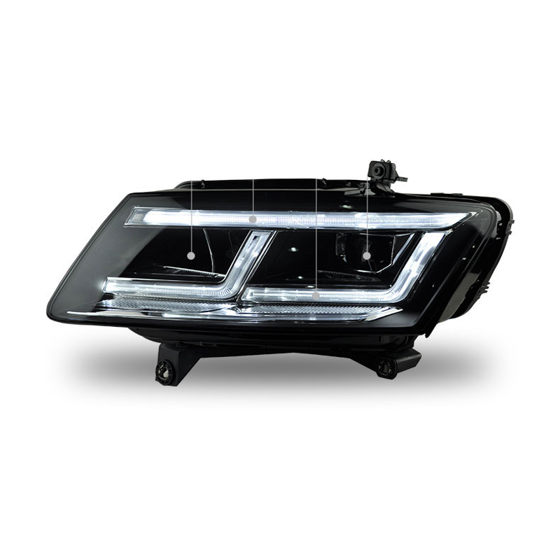 Headlight assembly retrofit LED daytime running light lens matrix high headlight tuning light for 09-18 models Audi Q5
