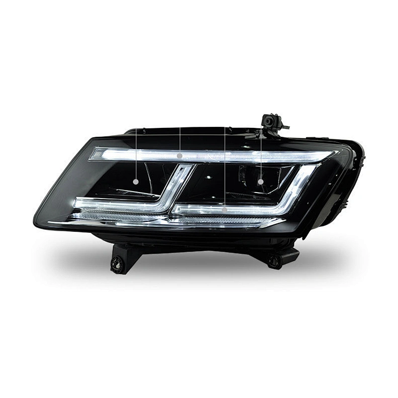 Headlight assembly retrofit LED daytime running light lens matrix high headlight tuning light for 09-18 models Audi Q5