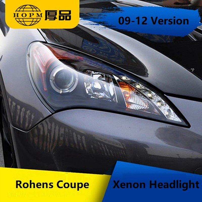 Xenon HeadLight Assembly Tuning Light LED Tear-eyes Angel Eye Lens Modified Xenon Light For Rohens Coupe 2009-2012