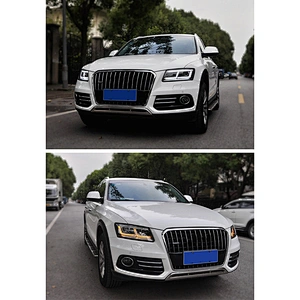 Headlight assembly retrofit LED daytime running light lens matrix high headlight tuning light for 09-18 models Audi Q5