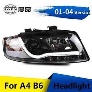 Headlight Tuning Light Lens LED Tear-eye Modified Xenon Headlight Assembly For A4 B6 2001-2004