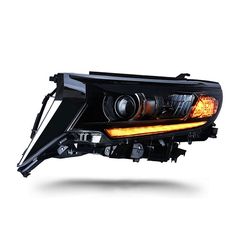 Headlight assembly modified high with led streaming turn signal xenon headlight lens tuning light for 14-19 models Toyota Prado