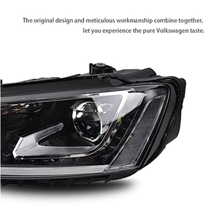 Headlight Assembly Tuning Light LED Tear Eye Daytime Running Q5 Double Light Lens Modified Xenon For Sagitar 12-18 GLI version