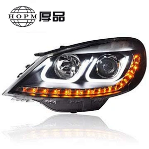 Headlight assembly xenon lens U-shaped light guide LED conversion tuning light for 08-11 models Volkswagen Lavida
