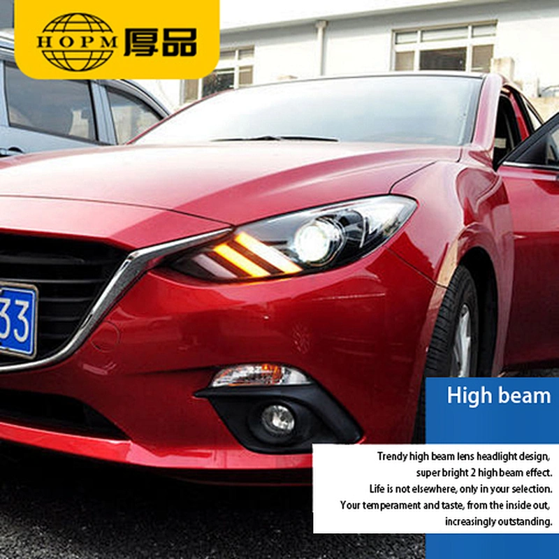 Headlight assembly modified LED daytime running lights xenon lights tuning light For 14-17 models Mazda3 Axela