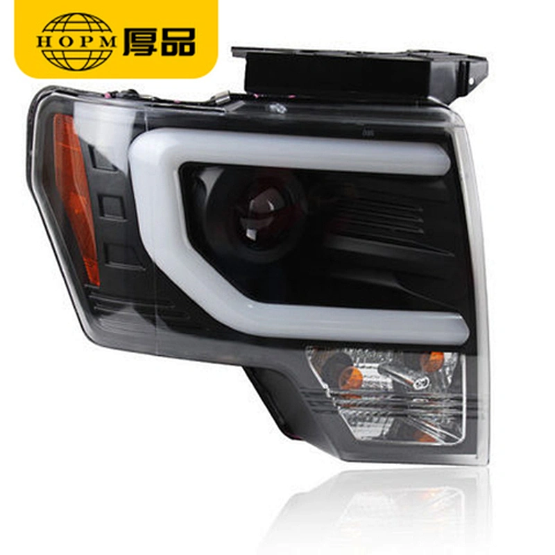 Xenon HeadLight Assembly Tuning Light C shape Light-guide Lens LED Modified Xenon Light For Raptor F150 2008-2014