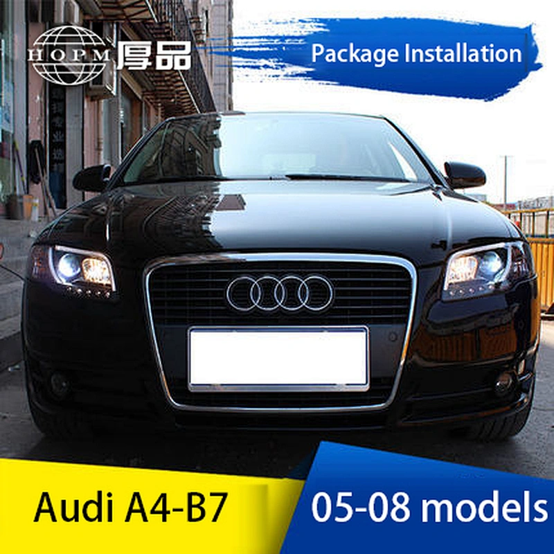 Headlight assembly Guided light LED tear-eye conversion xenon tuning light for 05-08 models Audi A4 B7