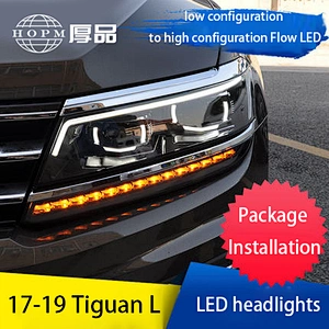 Headlight assembly xenon headlight conversion LED daytime running light lens tuning light for 17-19 models Volkswagen TiguanL