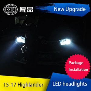 LED Headlights Q5 lens light guide led daytime running lights xenon headlight assembly tuning light for 15-17 models  Toyota Highlander