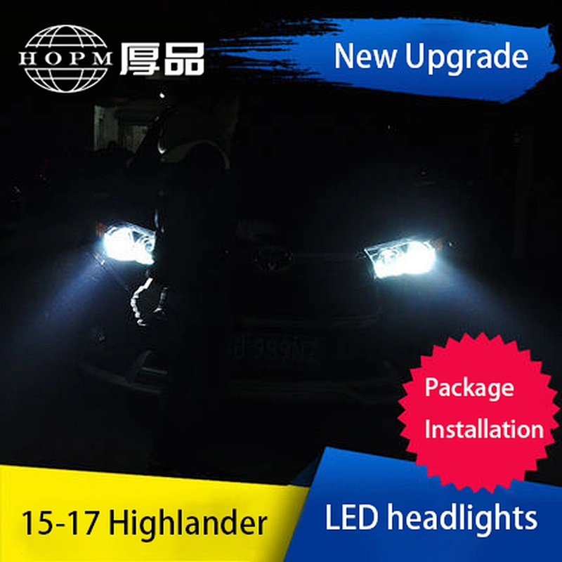 LED Headlights Q5 lens light guide led daytime running lights xenon headlight assembly tuning light for 15-17 models  Toyota Highlander