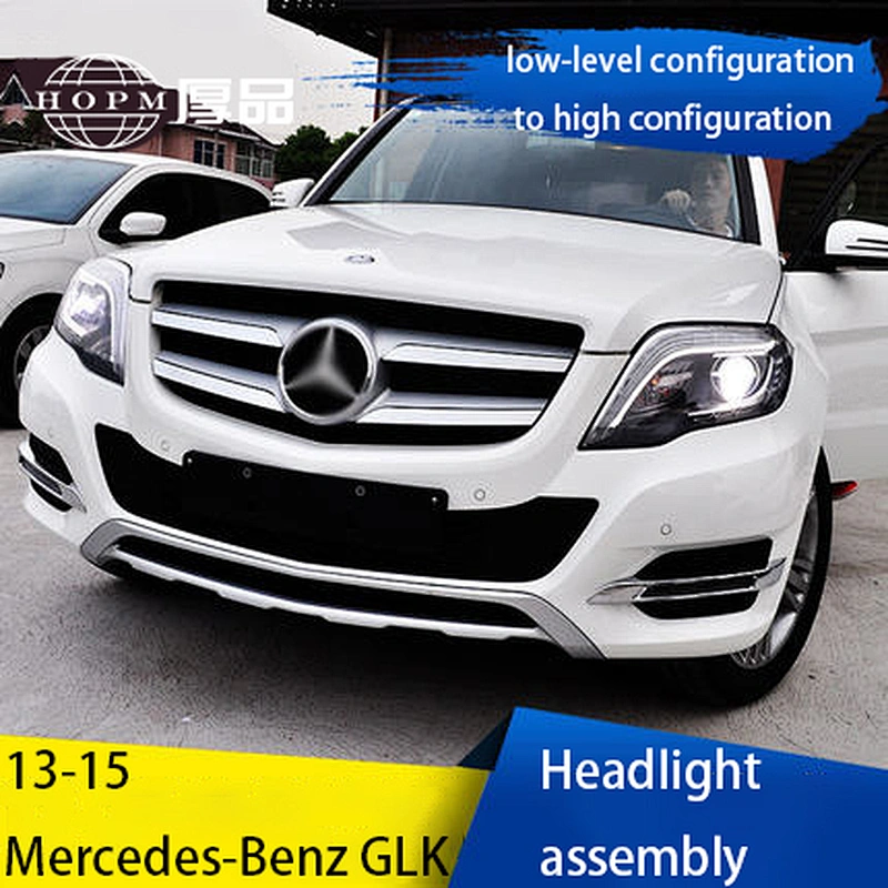 Headlamp assembly Retrofitting high with xenon LED daytime running light lens tuning light for 13-15 Mercedes-Benz GLK class 200 260 300 350