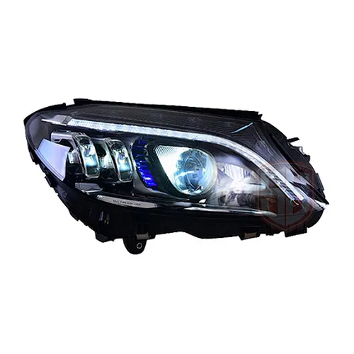 Headlight Assembly Full LED Tuning Light Source Retrofit Streaming Turn Signal for 15-21 Mercedes-Benz C-Class W205