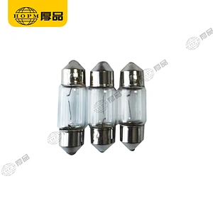 Double Tip Bulb Car Lamp Auto Light 10X31mm 12V 10W Copper base White Light 300 Hours Life For Car Reading Light