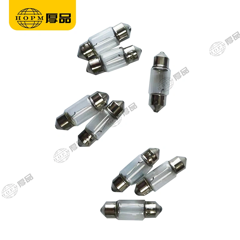 Double Tip Bulb Car Lamp Auto Light 10X31mm 12V 10W Copper base White Light 300 Hours Life For Car Reading Light