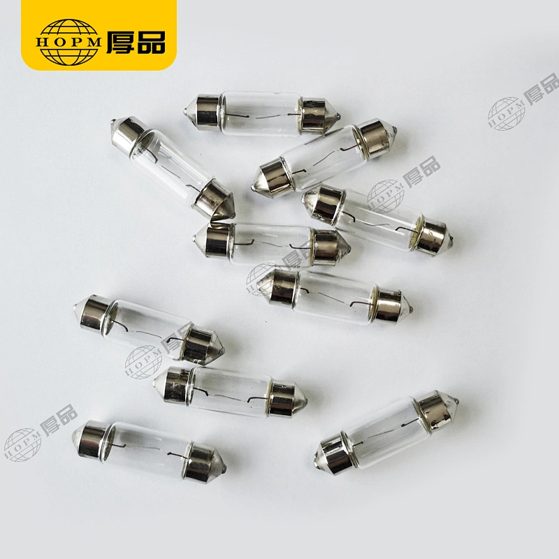 Double Tip Bulb Car Lamp Auto Light 11X36mm 12V 5W Copper base White Light 300 Hours Life For Car Reading Light