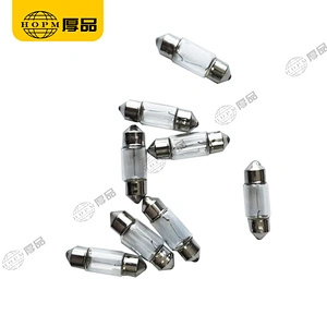 Double Tip Bulb Car Lamp Auto Light 10X31mm 12V 10W Copper base White Light 300 Hours Life For Car Reading Light
