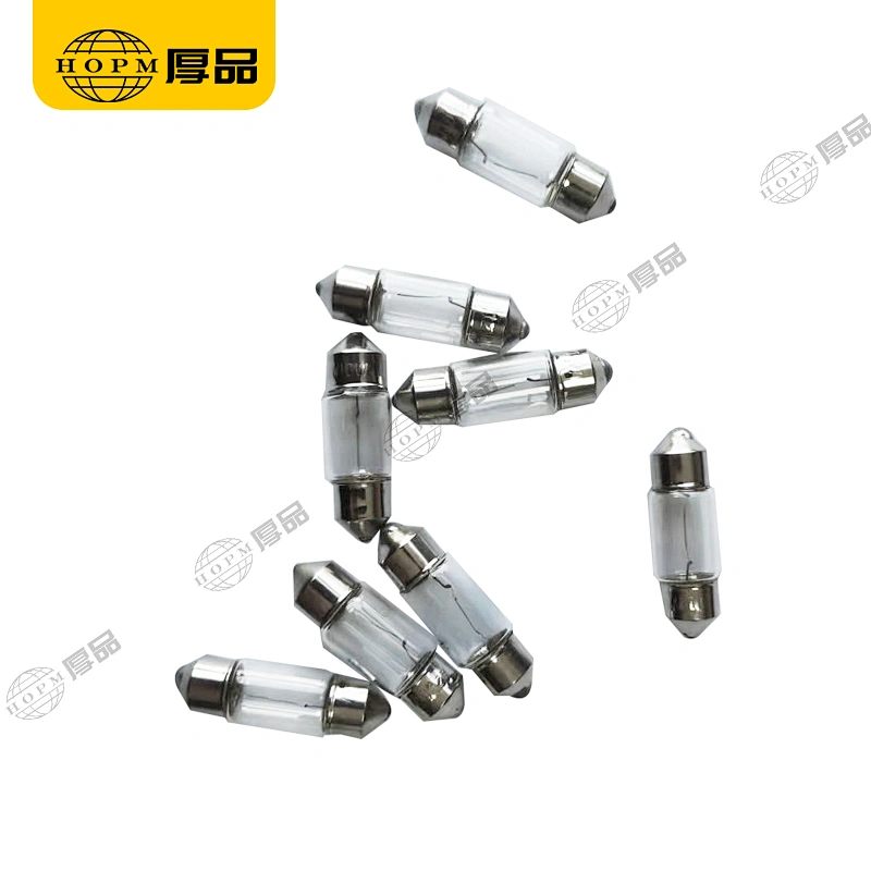 Double Tip Bulb Car Lamp Auto Light 10X31mm 12V 10W Copper base White Light 300 Hours Life For Car Reading Light