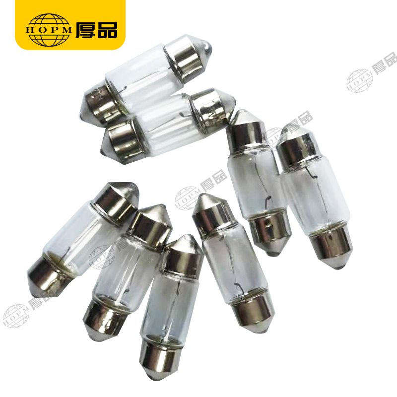 Double Tip Bulb Car Lamp Auto Light 10X31mm 12V 10W Copper base White Light 300 Hours Life For Car Reading Light