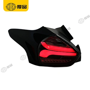 Taillight Assembly Tuning Light Modified LED Tail Light Turn Signal Horse Racing Black Background Red Light For Fo-cus 15-