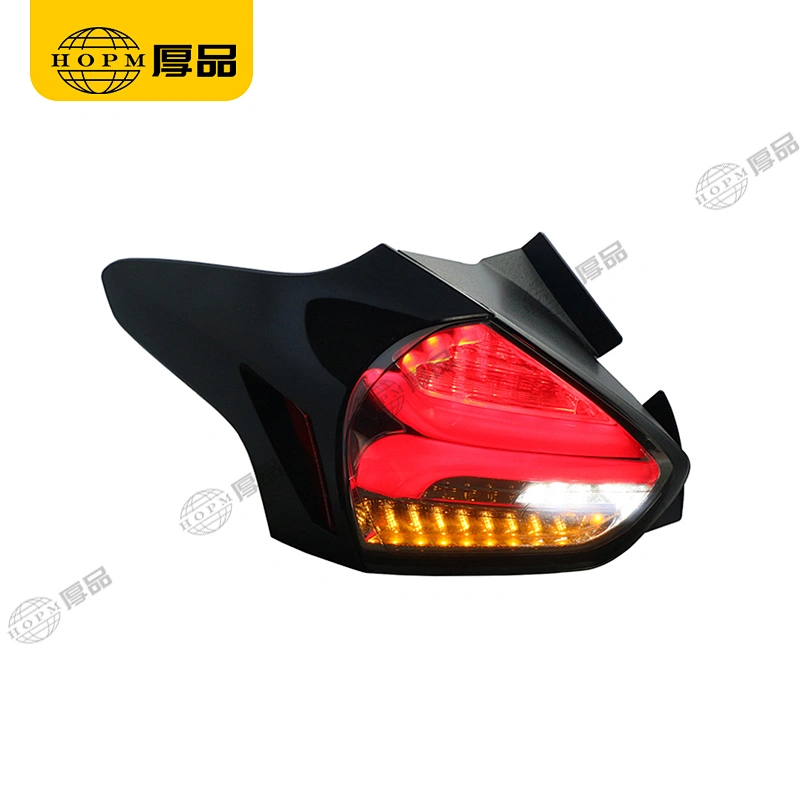 Taillight Assembly Tuning Light Modified LED Tail Light Turn Signal Horse Racing Blackened Red Light For Fo-cus 15-