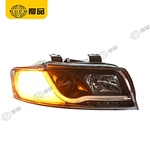 Headlight Assembly Single light Headlight Fiber Type for 01-04 Audi A4 B6