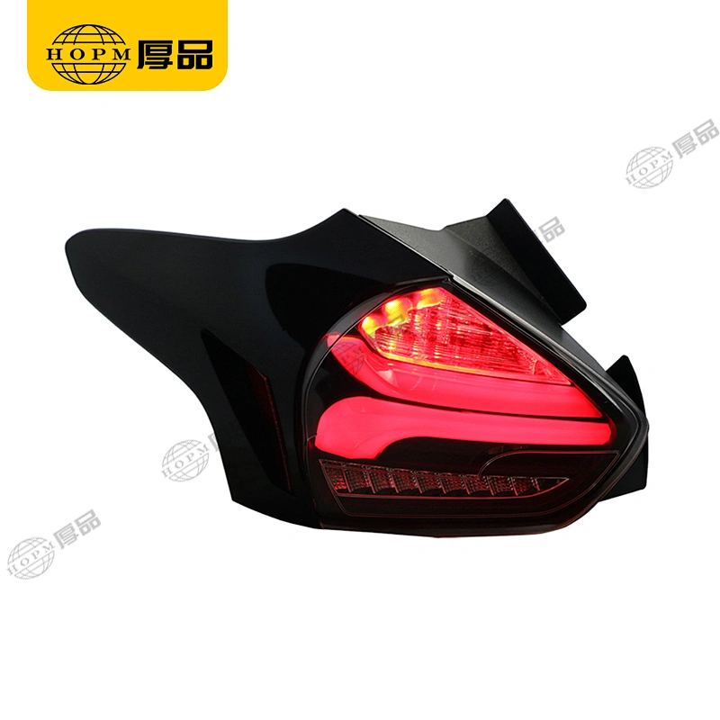 Taillight Assembly Tuning Light Modified LED Tail Light Turn Signal Horse Racing Black Background Red Light For Fo-cus 15-