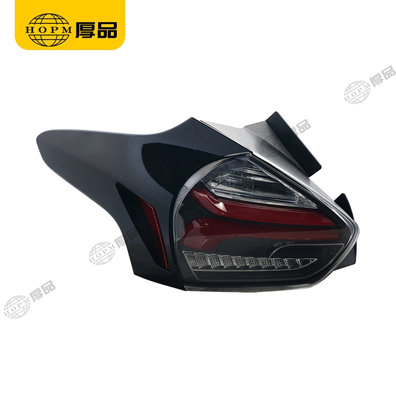 Taillight Assembly Tuning Light Modified LED Tail Light Turn Signal Horse Racing Black Background Red Light For Fo-cus 15-
