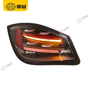 Taillight Assembly Tuning Light Modified LED Tail Light Transparent Black Background Turn Signal Horse Racing For 987.2 09-12