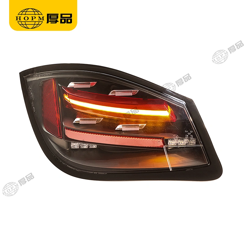Taillight Assembly Tuning Light Modified LED Tail Light Transparent Black Background Turn Signal Horse Racing For 987.2 09-12