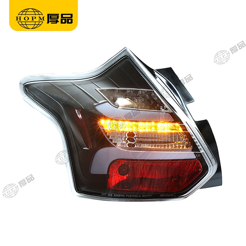 Taillight Assembly Tuning Light Modified LED Tail Light Hatchback Turn Signal Horse Racing Black Background For Fo-cus 12-14