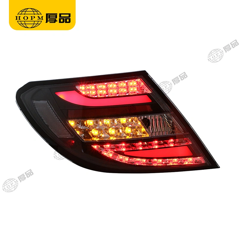 Taillight Assembly Full LED Light Black background Red light plate for 07-10 Mercedes-Benz C-Class W204