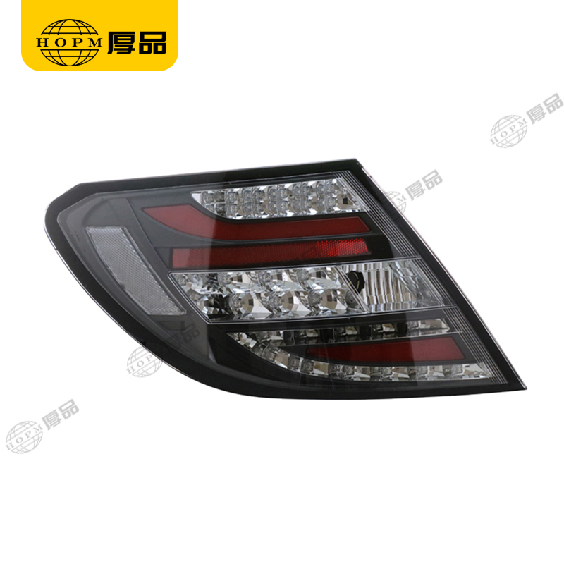 Taillight Assembly Full LED Light Black background Red light plate for 07-10 Mercedes-Benz C-Class W204