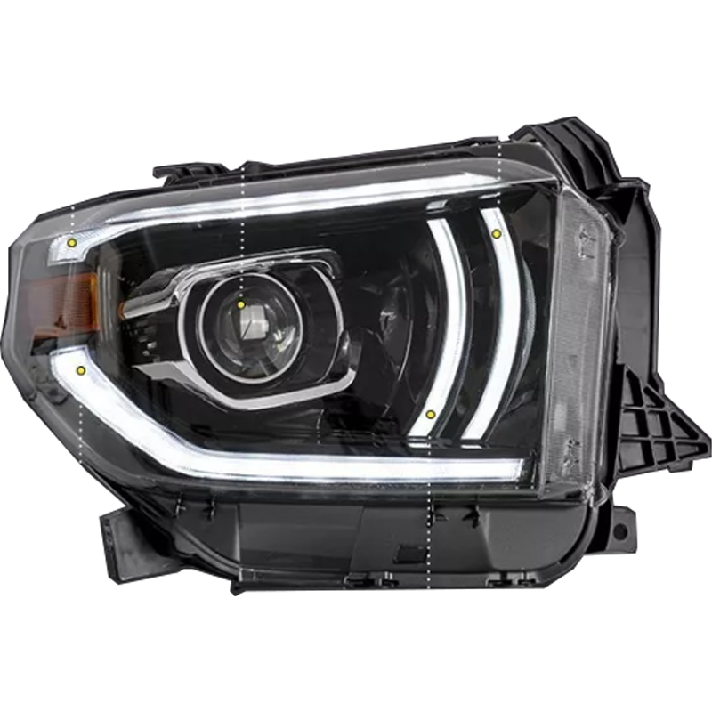 Headlamp Assembly Daytime Running Light Double Light Lens Modified Xenon For Toyota Tundra 2014-2018